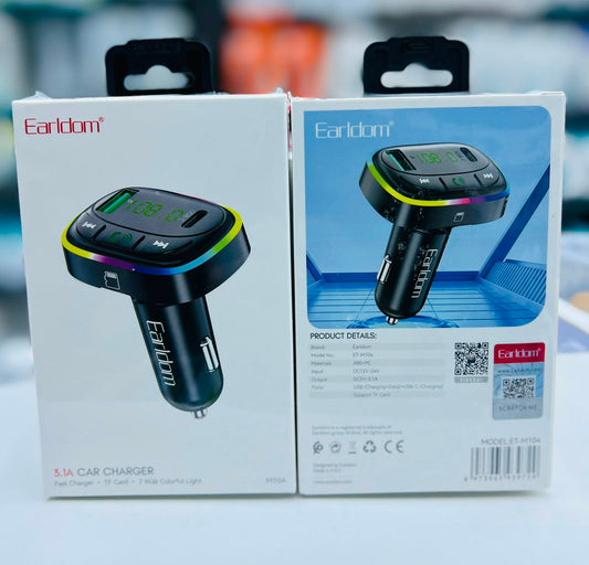 3-in-1 Car Bluetooth FM Transmitter